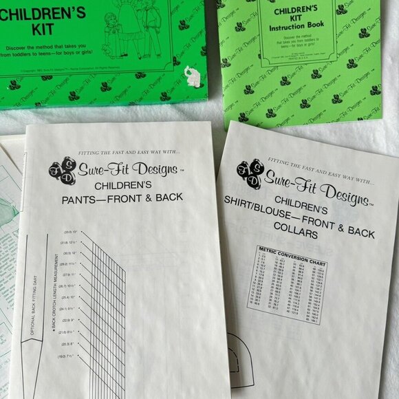 VINTAGE SURE-FIT DESIGNS CHILDREN'S KIT 1983 Master Pattern - Picture 4 of 7